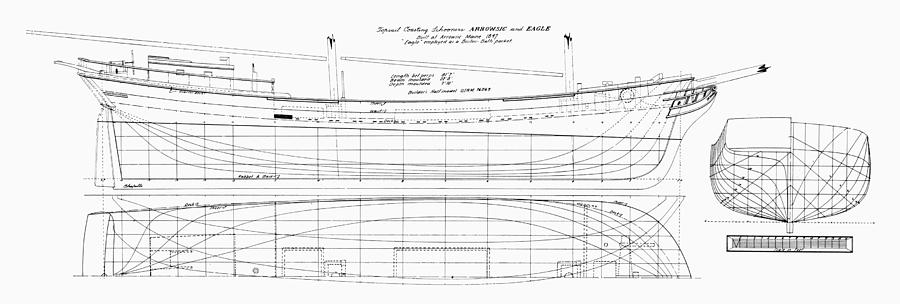 Schooner Plans, 1847 Photograph by Granger - Fine Art America