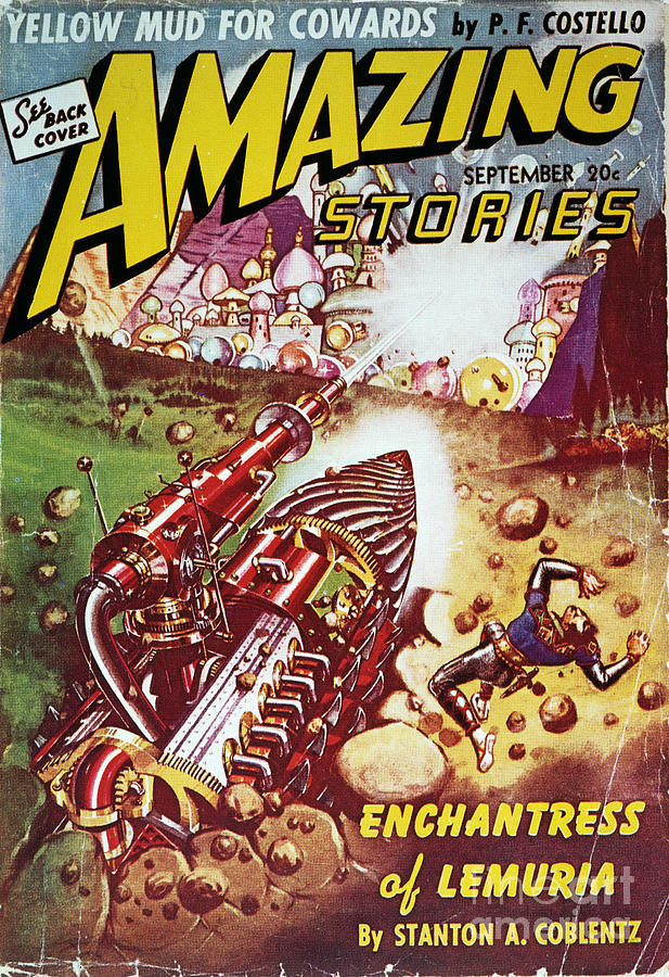 Amazing Stories Magazine, 1941 Drawing by Frank R Paul