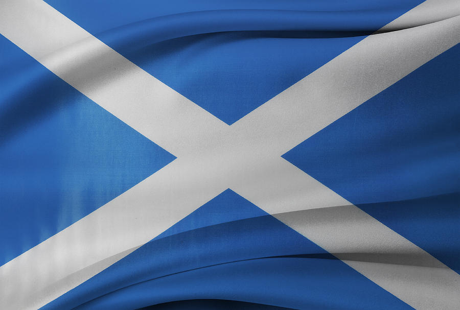 Scottish flag #1 Photograph by Les Cunliffe