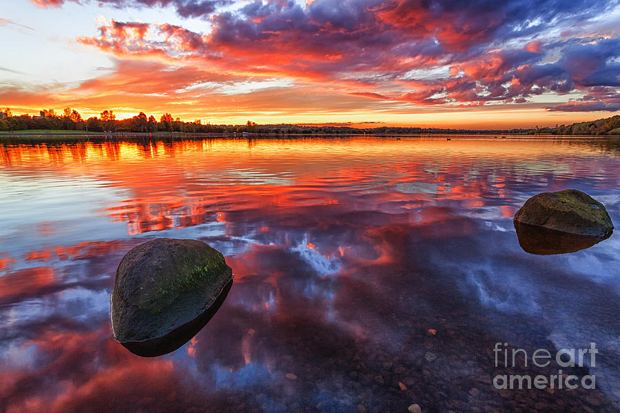 Scotland Photograph - Scottish Loch at Sunset #1 by John Farnan