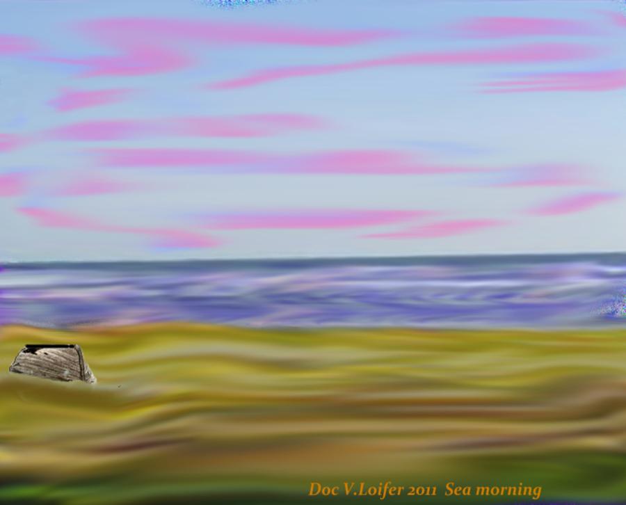 Sea morning #2 Digital Art by Dr Loifer Vladimir
