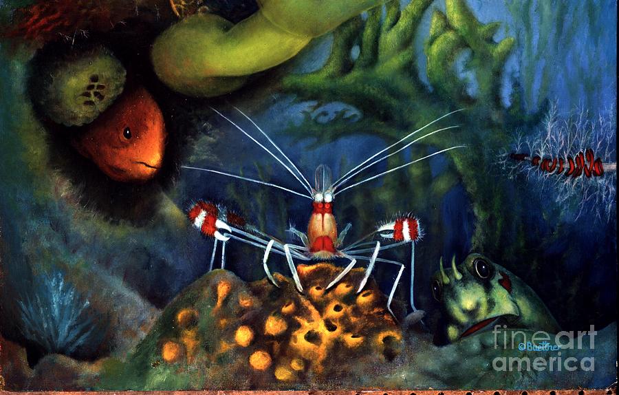 Sea Shrimp #1 Painting by Lynn Buettner