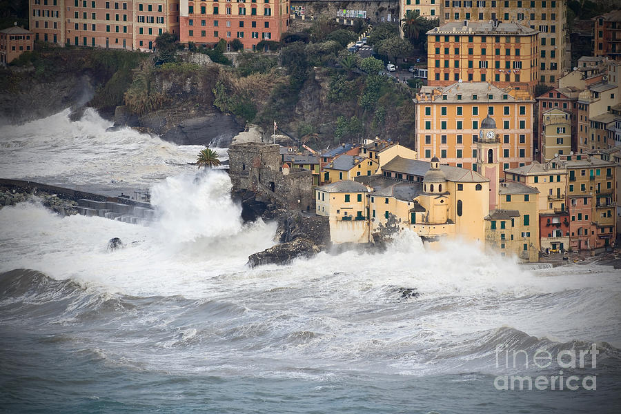 Sea storm in Camogli #1 Photograph by Antonio Scarpi