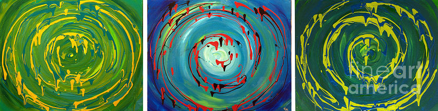 Sea Swirl #1 Painting by Preethi Mathialagan
