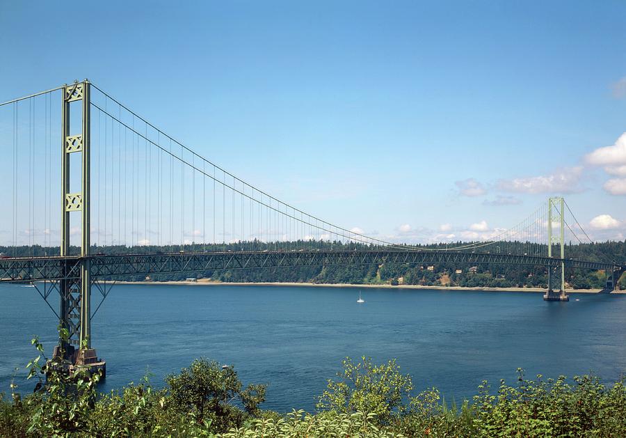 Tacoma Photograph - Second Tacoma Narrows Bridge #1 by Library Of Congress/science Photo Library