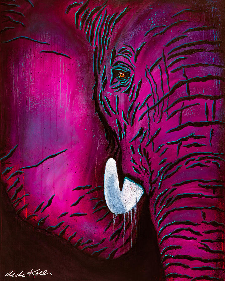 Seeing Pink Elephants Painting by Dede Koll