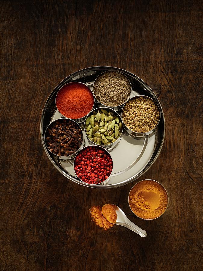 Selection Of Dried Spices In Dishes #1 Photograph by Science Photo Library