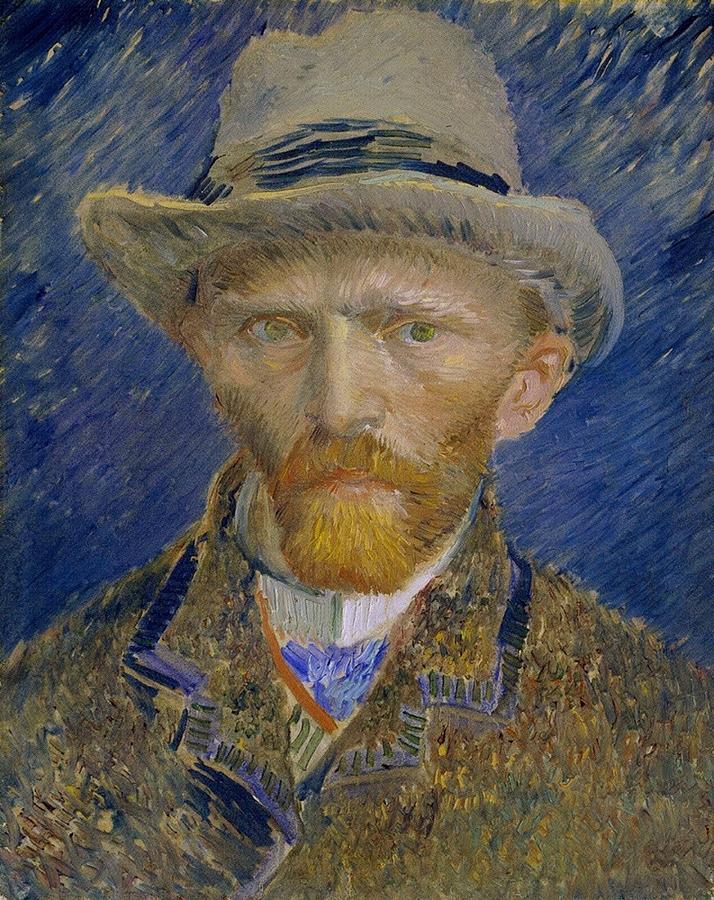 Vincent Van Gogh Painting - Self-Portrait with Grey Felt Hat #1 by Vincent van Gogh