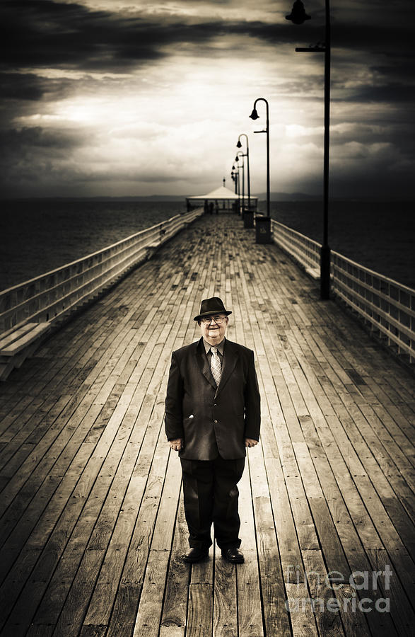 Senior Male Standing On A Pier Promenade Photograph by Jorgo Photography