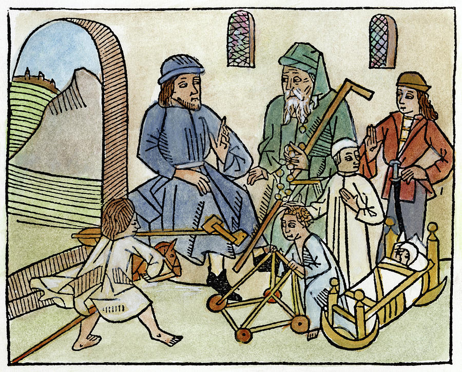 Seven Ages Of Man, 1485 #1 Painting by Granger