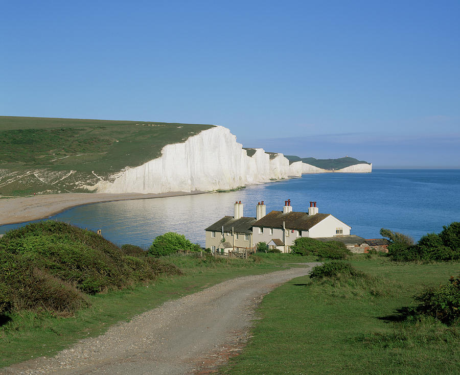 Seven Sisters Chalk Cliffs Photograph by Martin Bond/science Photo ...