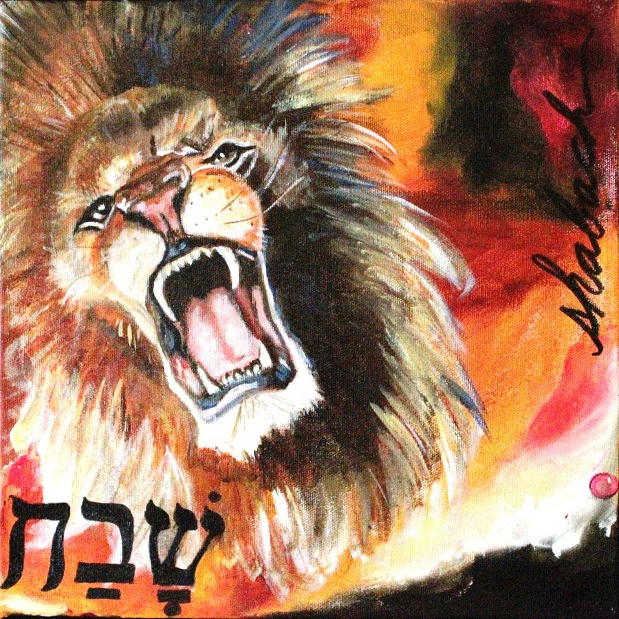 Lion Mixed Media - Shabach #1 by Carrie Todd