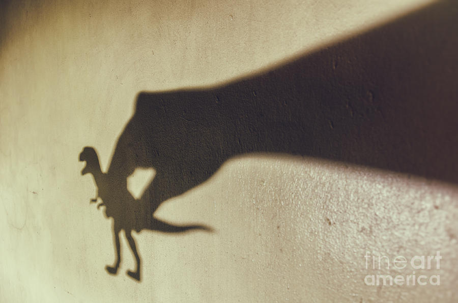 Dinosaur Photograph - Shadow Of A Dinosaur Toy #1 by Tuimages  