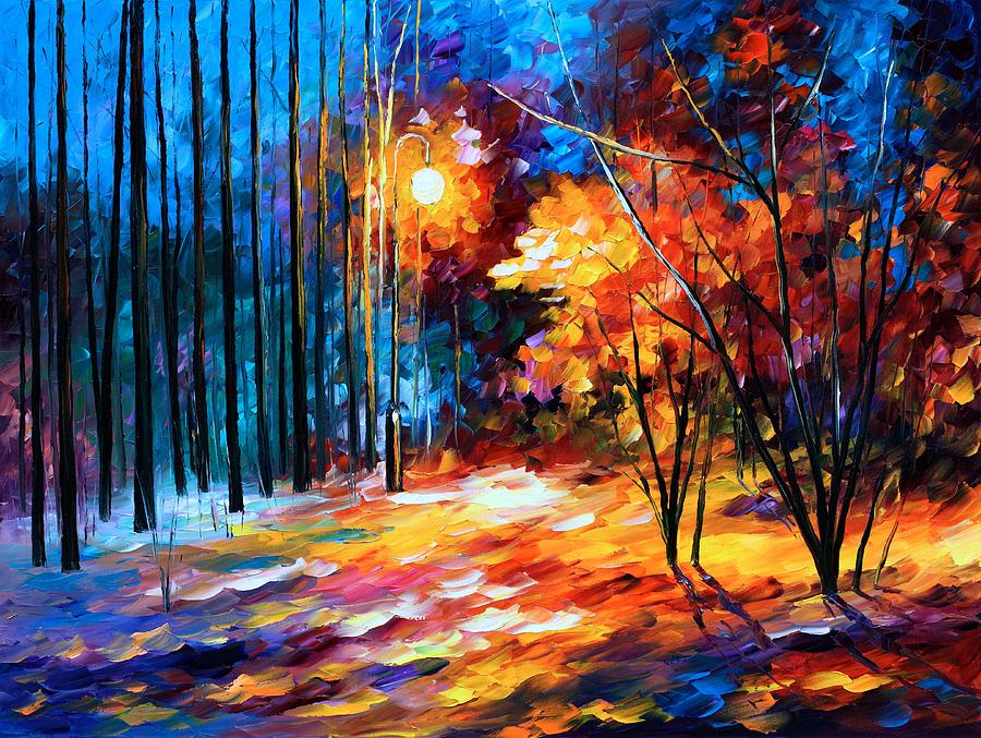 Shadows On Snow Painting By Leonid Afremov