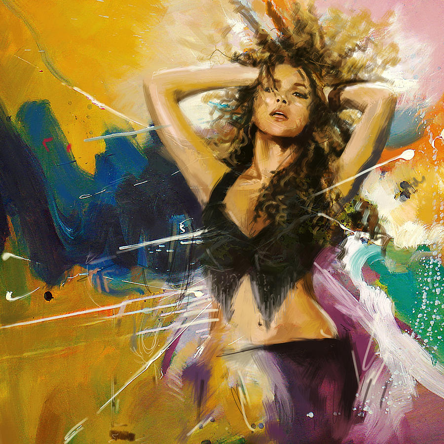 Shakira #1 Painting by Corporate Art Task Force