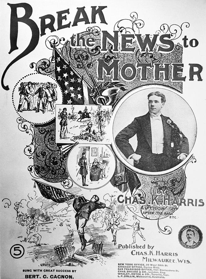 Sheet Music Cover, 1897 #1 Photograph by Granger