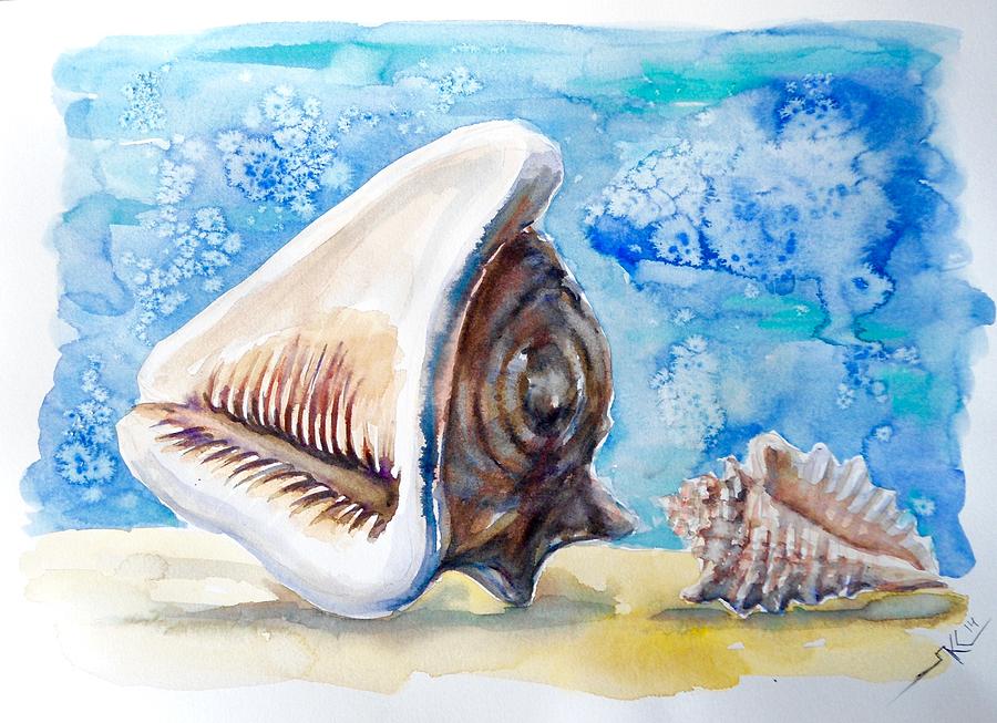 Shells #1 Painting by Katerina Kovatcheva