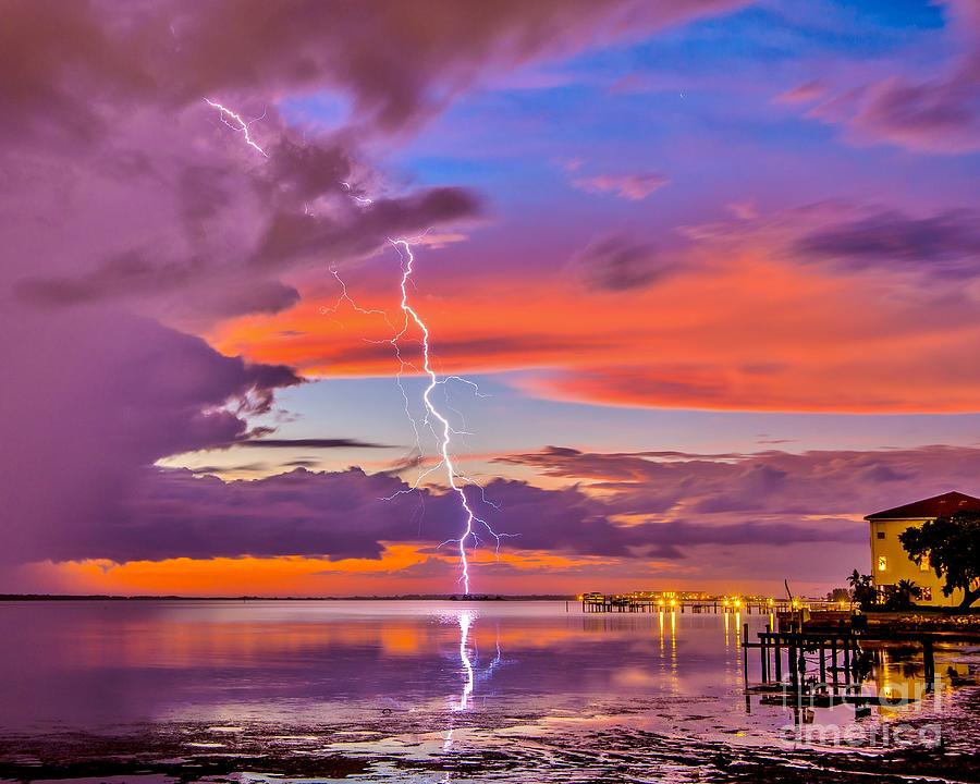 Shocking Pink Sunset Photograph by Stephen Whalen
