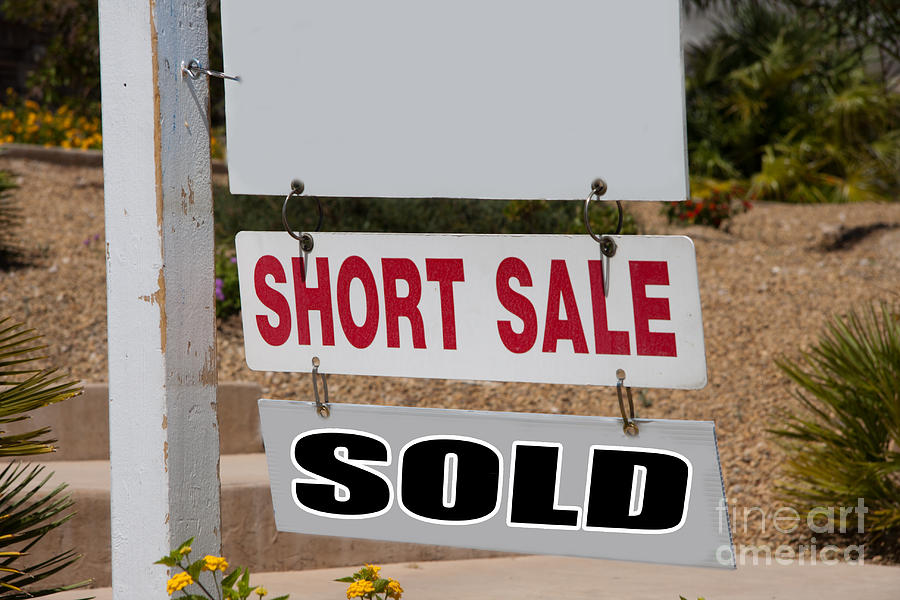 Abstract Photograph - Short Sale And Sold Real Estate Sign #2 by Gunter Nezhoda