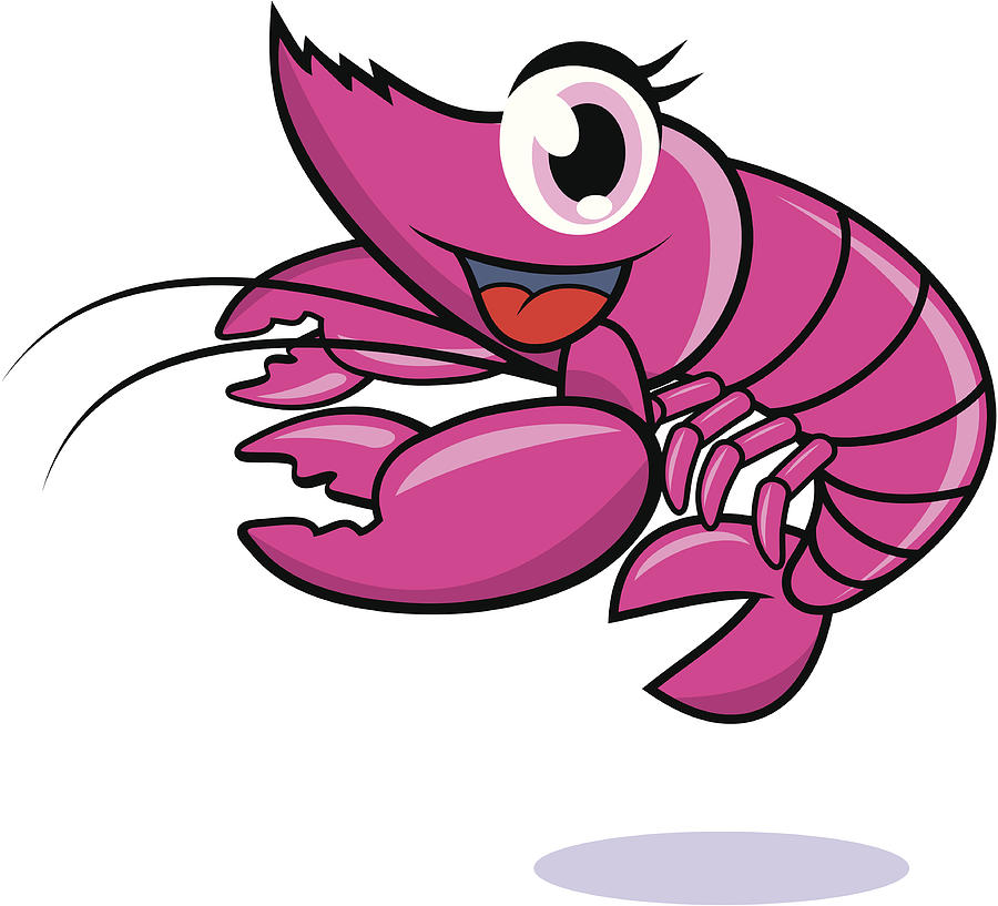 Shrimp Cartoon #1 Drawing by Koson