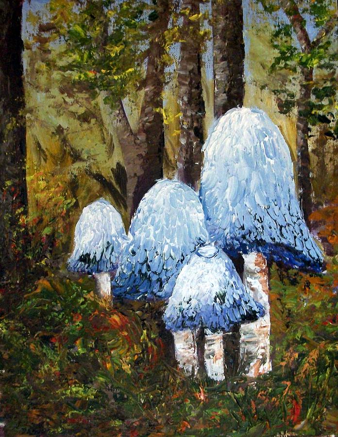 Nature Painting - Shroom Village #2 by Tami Booher