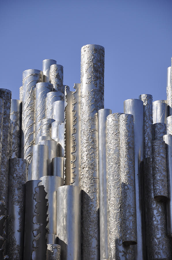 Pipe Photograph - Sibelius Monument #1 by Tony Webb
