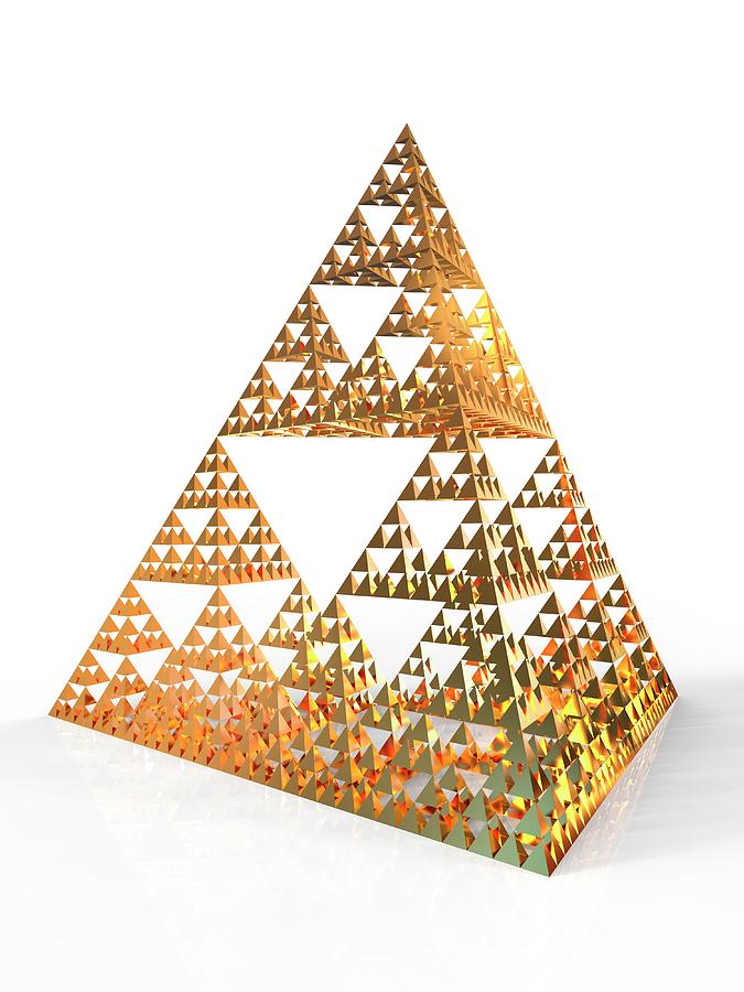 Sierpinski Fractal Pyramid #1 Photograph by Alfred Pasieka
