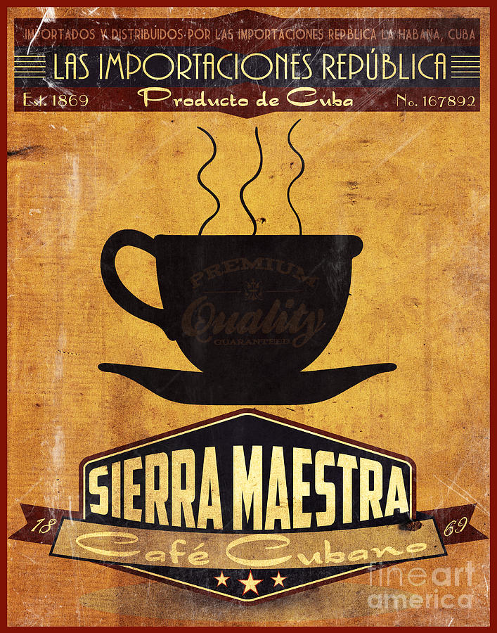 Coffee Painting - Sierra Maestra Cuban Coffee #2 by Cinema Photography