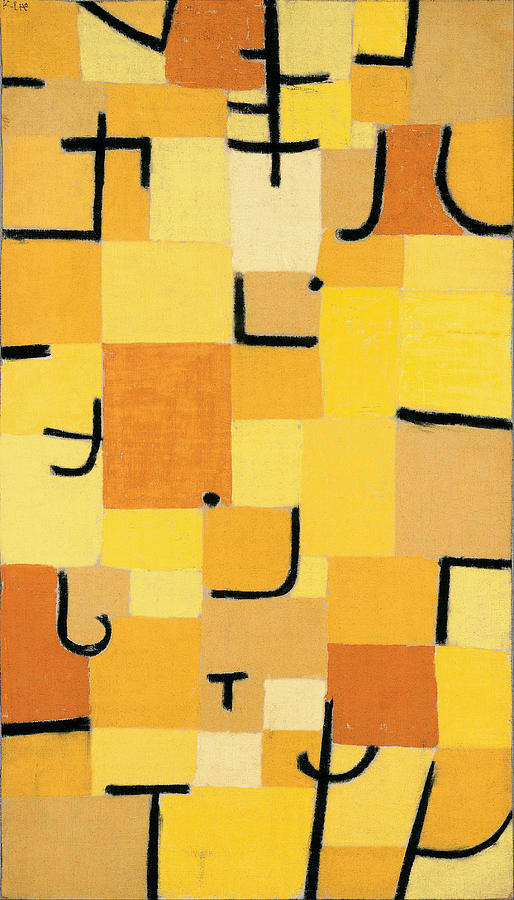 Signs In Yellow #5 Painting by Paul Klee