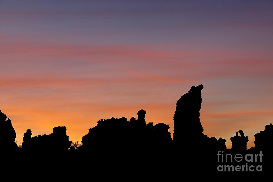 Silhouetted Tufa Formations, Mono Lake #1 Photograph by John Shaw