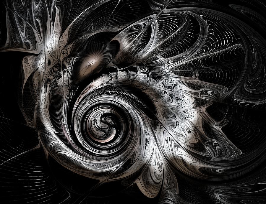Silver Spiral #1 Digital Art by Amanda Moore