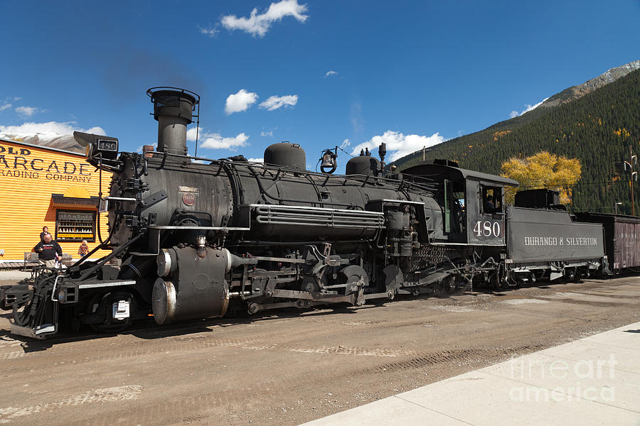 Silverton Station Engine 480 on the Durango and Silverton Narrow Gauge RR Photograph by Fred Stearns