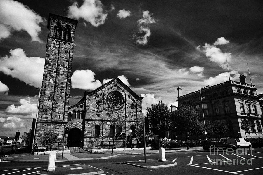 Landmark Photograph - sinclair seamens presbyterian church and Belfast Harbour Commissioners office on corporation square Northern Ireland UK #1 by Joe Fox
