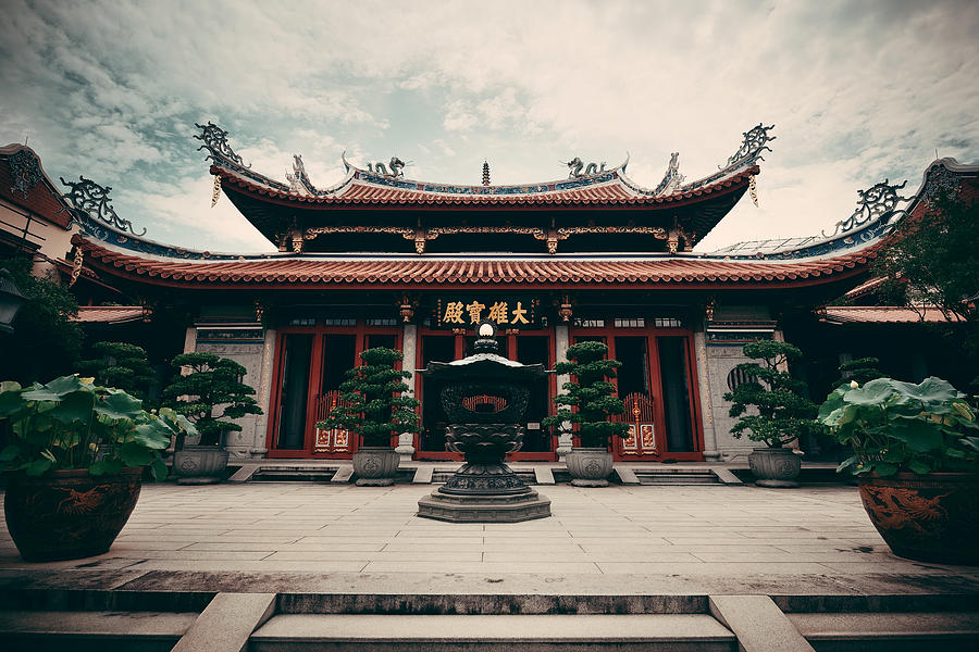 Singapore Chinese temple #1 Photograph by Songquan Deng