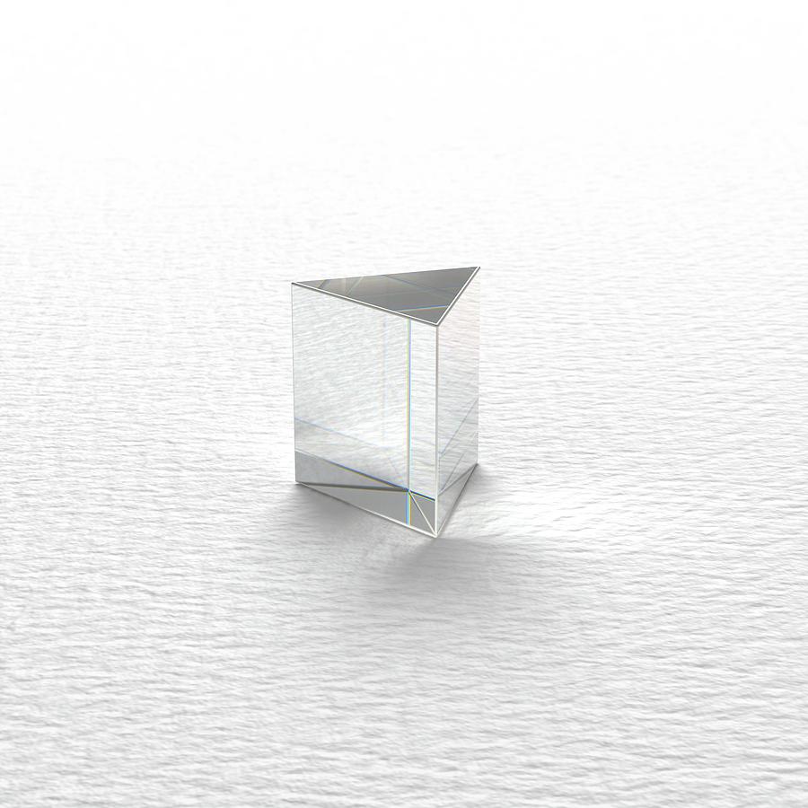 Blue Photograph - Single Clear Prism #1 by David Parker