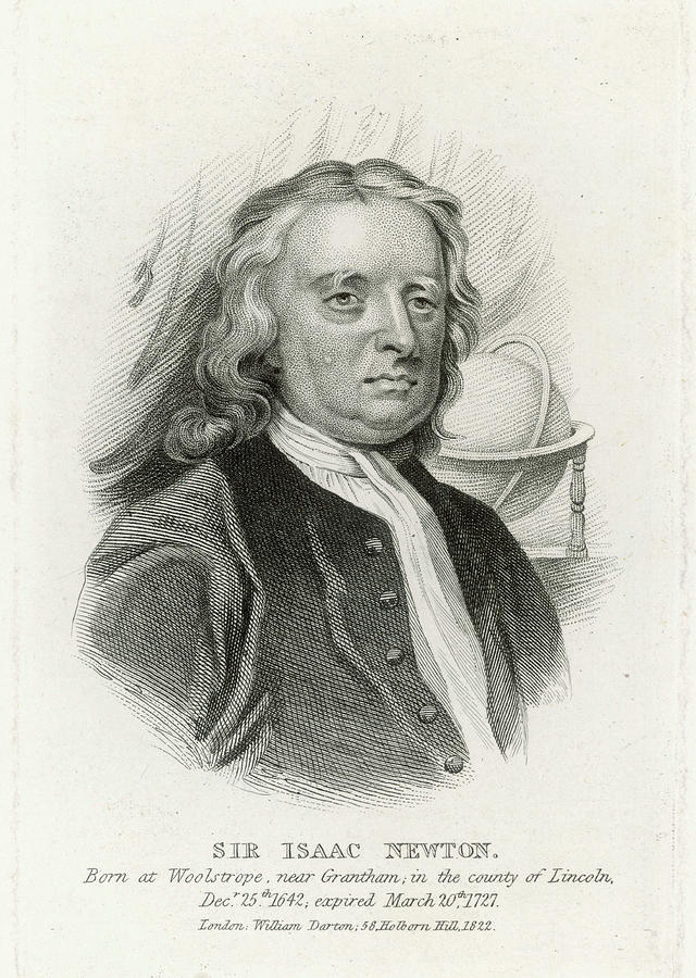 Sir Isaac Newton (16421727), English Drawing by Mary Evans Picture