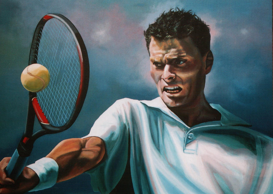 Tennis Painting - Sjeng Schalken by Paul Meijering