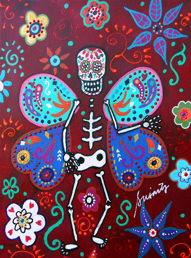 Skellyfly Day Of The Dead #1 Painting by Pristine Cartera Turkus
