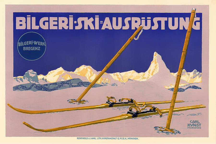 Vintage Mixed Media - Ski Austria 1910 #1 by Mountain Dreams