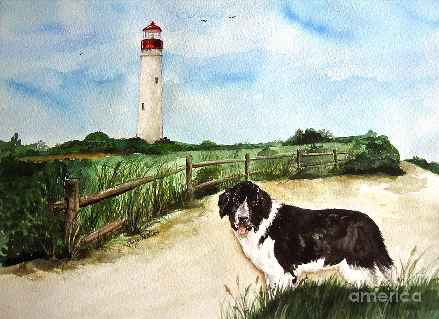 Skipper At Cape May Light  #1 Painting by Nancy Patterson
