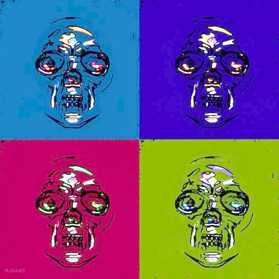 SKULLS in QUAD COLORS #1 Photograph by Rob Hans