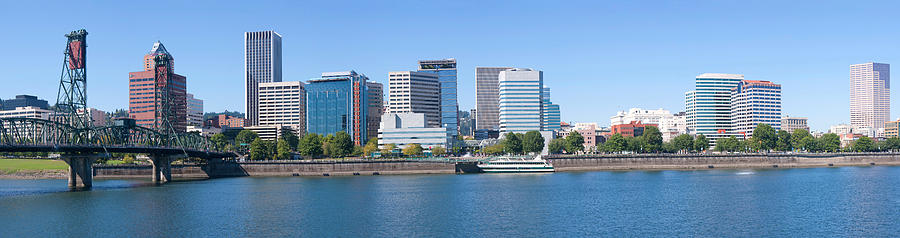 Skylines At The Waterfront, Portland Photograph by Panoramic Images ...