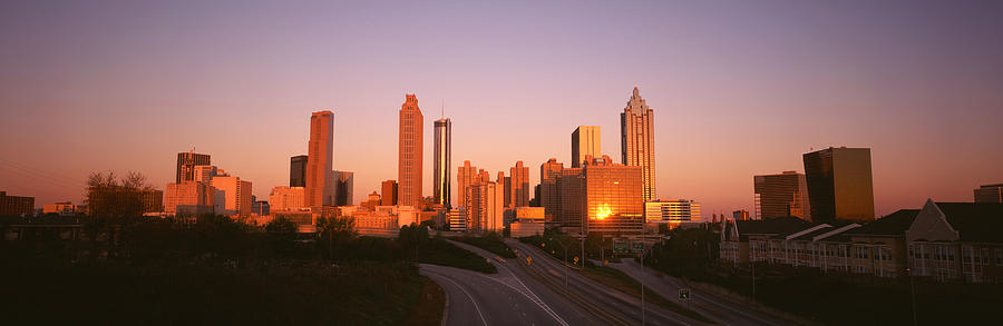 Atlanta Photograph - Skyscrapers In A City, Atlanta #1 by Panoramic Images