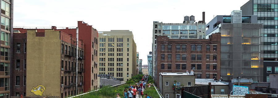 Architecture Photograph - Skyscrapers In A City, High Line Park #1 by Panoramic Images
