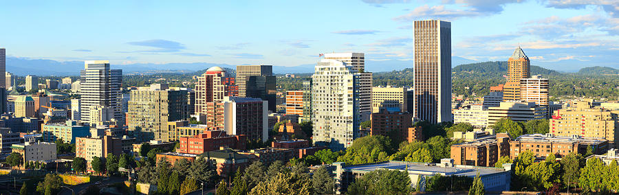 Skyscrapers In A City, Portland Photograph by Panoramic Images