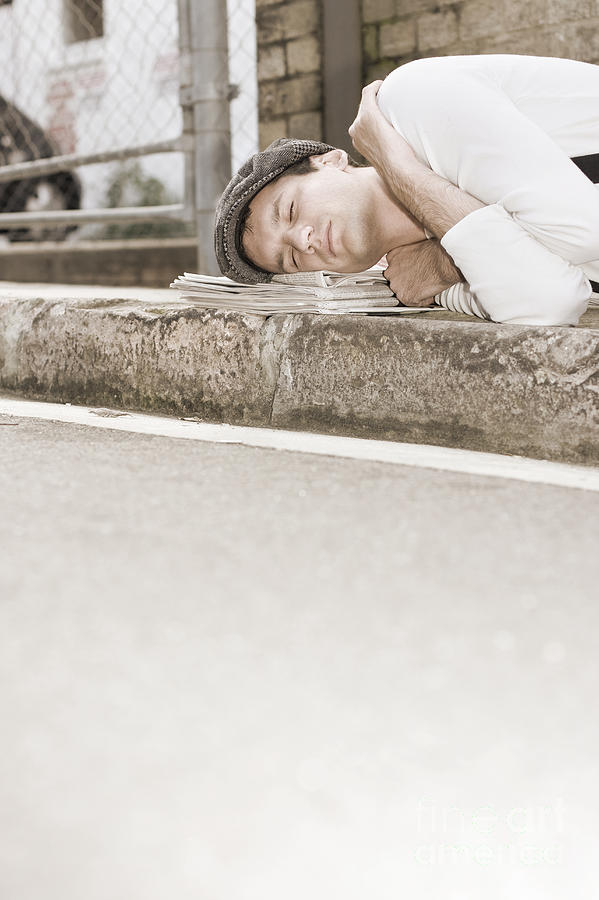 Newspaper Photograph - Sleeping On The Job #1 by Jorgo Photography