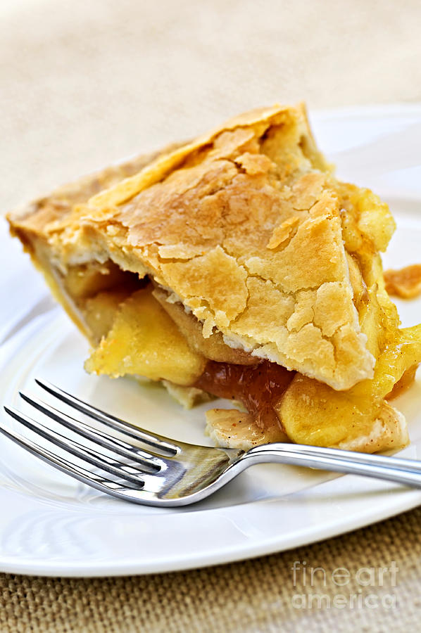 Fruit Photograph - Slice of apple pie 1 by Elena Elisseeva