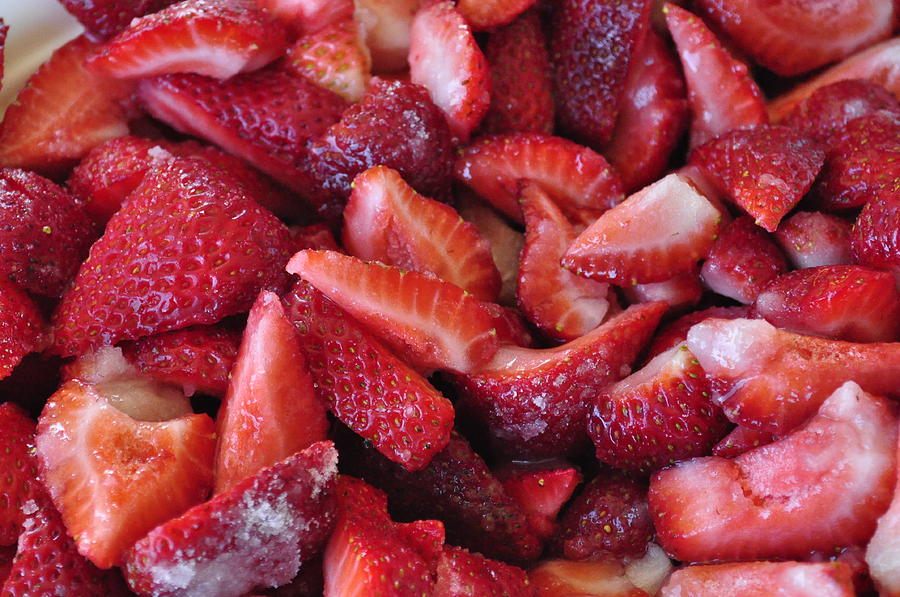 Sliced Strawberries #1 Photograph by Tikvahs Hope