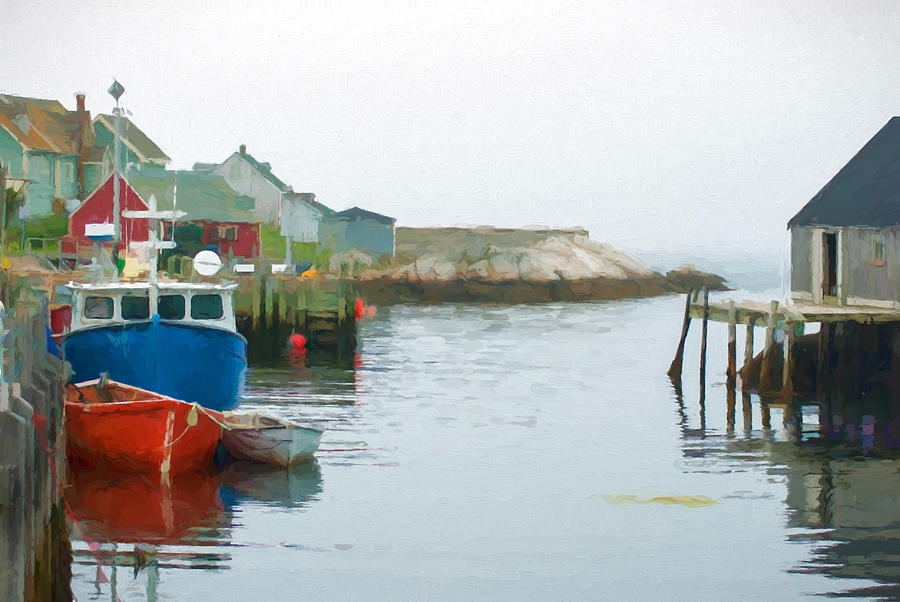 Boats in Peggy's Cove Photograph by Boss Photographic - Fine Art America