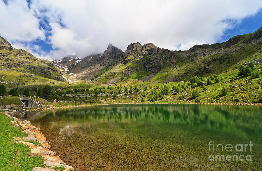 small lake in Pejo Valley #1 Photograph by Antonio Scarpi